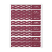 ブルゴーニュモダンーレッドパインウッドクリスマスホリデー ラップアラウンドラベル (シート)