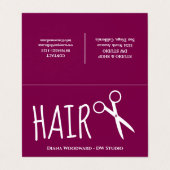 ブルゴーニュモダンーレッドヘアドレッサーズロイヤリティ 名刺 (外部フラット)