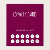 ブルゴーニュモダンーレッドヘアドレッサーズロイヤリティ 名刺 (内部フラット)