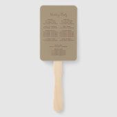 ブルゴーニュモダンー手書き金ゴールド結婚式 プログラム ハンドファン (裏面)