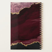 ブルゴーニュモダンー金ゴールドグリッターアゲートモノグラム2024 プランナー手帳 (裏面)