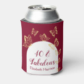 ブルゴーニュモダンー金ゴールド蝶の素晴らしい誕生日 缶クーラー (缶裏面)