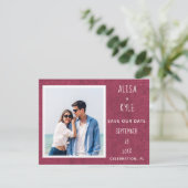 ブルゴーニュモダン写真Save the Date (スタンド正面)