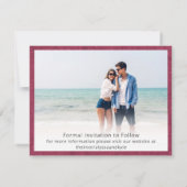 ブルゴーニュモダン写真Save the Date (裏面)