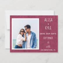ブルゴーニュモダン写真Save the Date