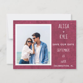 ブルゴーニュモダン写真Save the Date