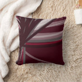 ブルゴーニュモダン抽象芸術リボンデザイン クッション (ブランケット)