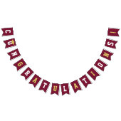 ブルゴーニュモダン金ゴールド卒業 バンティングフラッグ (全)