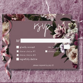 ブルゴーニュモダン&クリームペオニーズフローラディナー 出欠カード