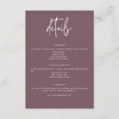 ブルゴーニュモダン&クリームペオニーフローラ詳細 エンクロージャーカード (正面)