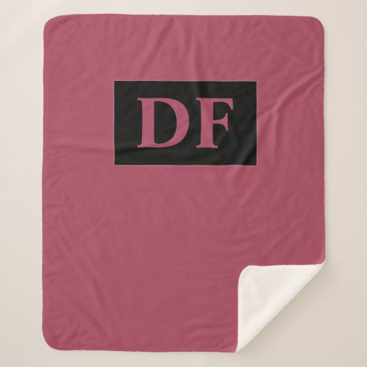 ブルゴーニュモノグラムの シェルパブランケット (正面)