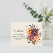 ブルゴーニュラストオレンジフローラ変更アドレス 案内ポストカード (スタンド正面)