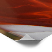 ブルゴーニュラストダークレッド大理石アクリルアート抽象芸術 ポスター (角)