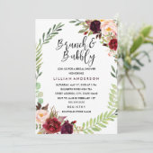 ブルゴーニュリースブランチアンドバブリーブライダルシャワー 招待状 (スタンド正面)