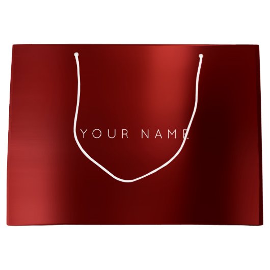 ブルゴーニュルビーホワイトプラムミニマルお願いギフトグラデーション ラージペーパーバッグ (正面)