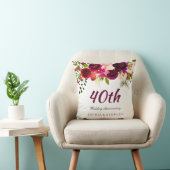 ブルゴーニュルビーレッドフローラ40周年結婚を迎える クッション (椅子)