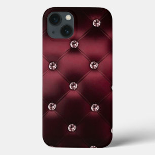 ブルゴーニュレザーシンプルミニマルモダンリスト   iPhone 13ケース