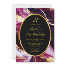 ブルゴーニュレッドとゴールドのマーブルアゲートの誕生日パーティー