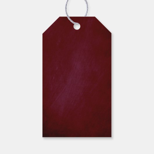 ブルゴーニュレッドと赤面ピンク鮮やかフローラ ギフトタグ (裏面)