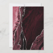 ブルゴーニュレッドシルバーアゲート90誕生日 招待状 (裏面)