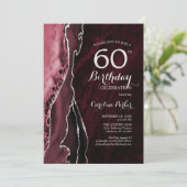 ブルゴーニュレッドシルバーゲート60誕生日 招待状 (スタンド正面)