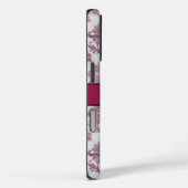 ブルゴーニュレッドシルバーフローラ Case-Mate iPhoneケース (裏面 / 右)