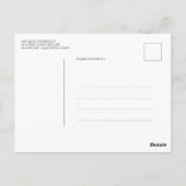 ブルゴーニュレッドピーオンネイビーブルー誕生日サンキューサンキュー ポストカード (裏面)