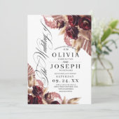 ブルゴーニュレッドフローラボ素朴ホ結婚ズ 招待状 (スタンド正面)