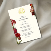 ブルゴーニュレッドフローラムスリムニカ 招待状