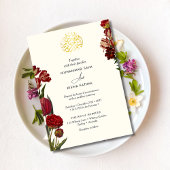 ブルゴーニュレッドフローラムスリムニカ 招待状