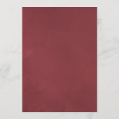 ブルゴーニュレッドフローラワインテイスティングブライダルシャワー アドバイスカード (裏面)