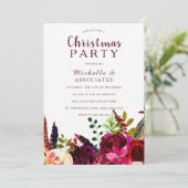 ブルゴーニュレッドボホフローラワーククリスマスパーティー 招待状 (スタンド正面)