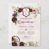 ブルゴーニュレッドローズチャエレガントーロキンセアニェラ 招待状 (正面)