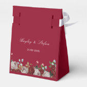 ブルゴーニュレッドローズ結婚フローラズケーキ フェイバーボックス (裏面サイド)