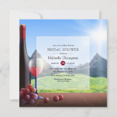 ブルゴーニュレッドワインテイスティングブライダルシャワー 招待状 (正面)