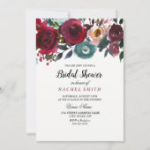 ブルゴーニュレッドワインブライダルシャワー招待 招待状 (正面)