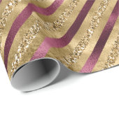 ブルゴーニュレッド金ゴールドストライプグリッター ラッピングペーパー (ロールコーナー)