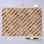 ブルゴーニュレッド金ゴールドストライプグリッター 薄葉紙 (クラフト)