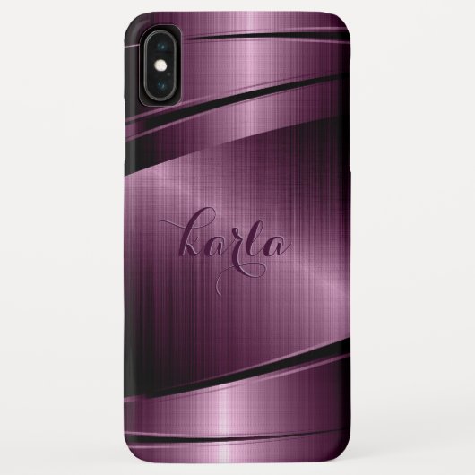 ブルゴーニュレッド金属幾何学デザイン Case-Mate iPhoneケース (裏面)