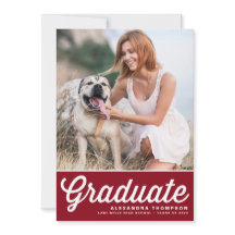 ブルゴーニュレトロはっきりしたタイポグラフィ写真卒業