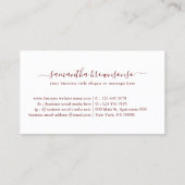 ブルゴーニュワイナリーレストラシンプルンスケッチラインアート 名刺 (裏面)