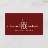 ブルゴーニュワイナリーレストラシンプルンスケッチラインアート 名刺 (正面)