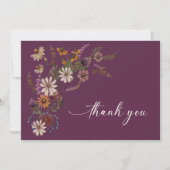 ブルゴーニュワイルドフラワーサンキューカード サンキューカード (正面)