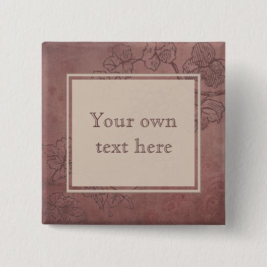 ブルゴーニュワイングレープベンカスタム文字 缶バッジ (正面)