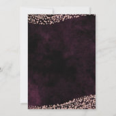 ブルゴーニュワインバラ金ゴールドブライダルシャワー招待 招待状 (裏面)