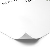 ブルゴーニュワインフローラ水の色ボホ結婚のサイン ポスター (角)