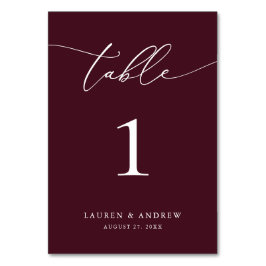 ブルゴーニュワインミニマル結婚リスト |イベントカスタム テーブルナンバー