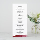 ブルゴーニュワインレッドウォーター結婚カラーズメニューカード プログラム (スタンド正面)