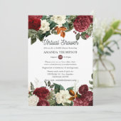 ブルゴーニュワインレッドフローラバーチャルブライダルシャワー 招待状 (スタンド正面)