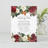 ブルゴーニュワインレッドフローラブライダルシャワーバイメール 招待状 (スタンド正面)